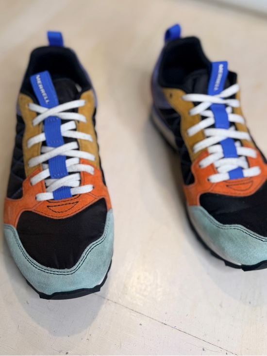 Merrell Shoes - Merrell Women’s Blue, Orange & Mint Suede Accent Sneakers